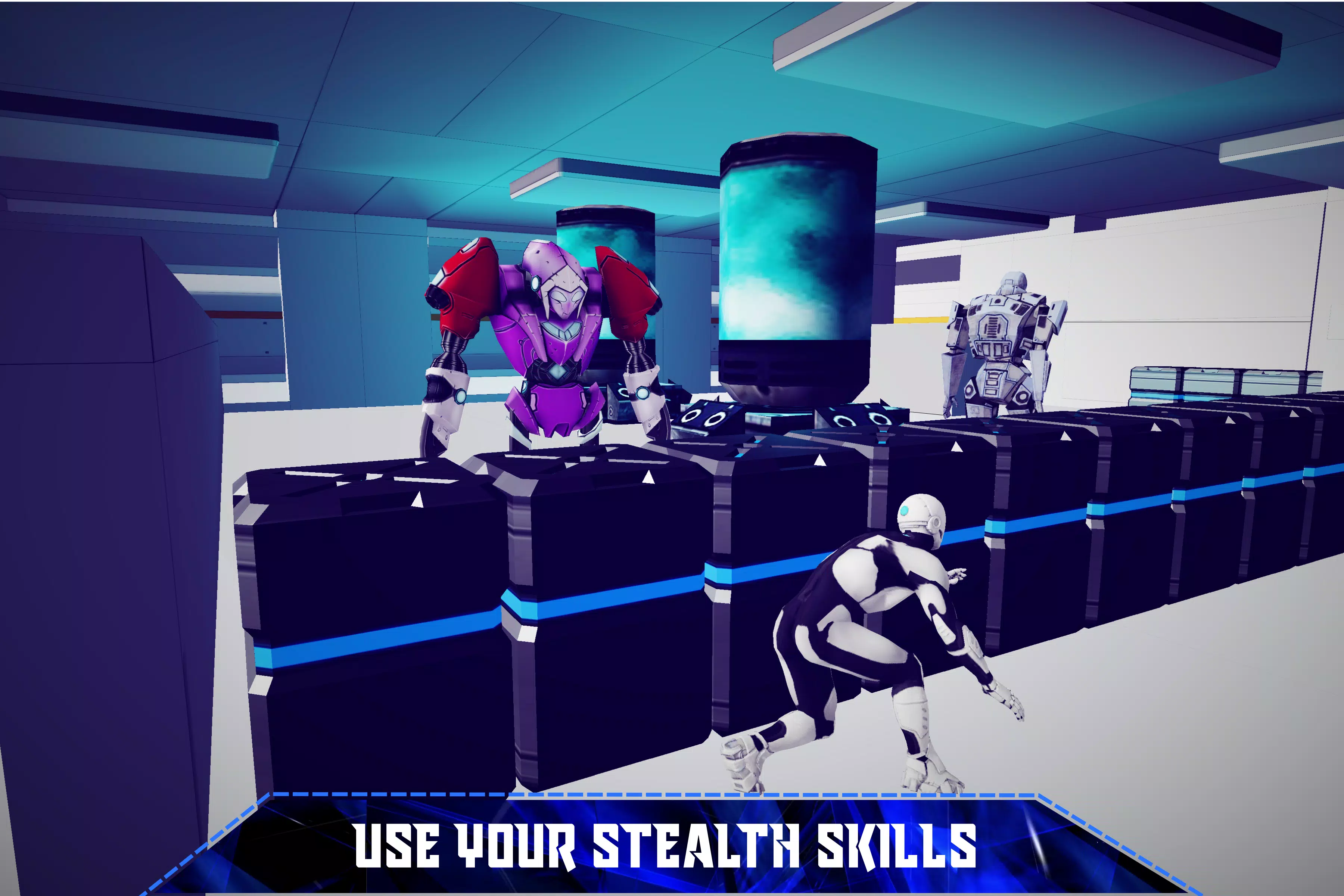 Escape Robot Facility: 3D Cosmic Galaxy Screenshot 2