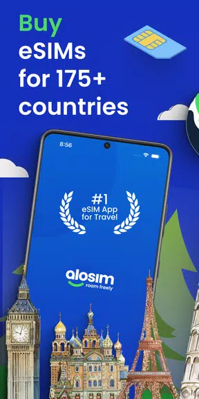 aloSIM - eSIM Travel Sim Card Captura de pantalla 1
