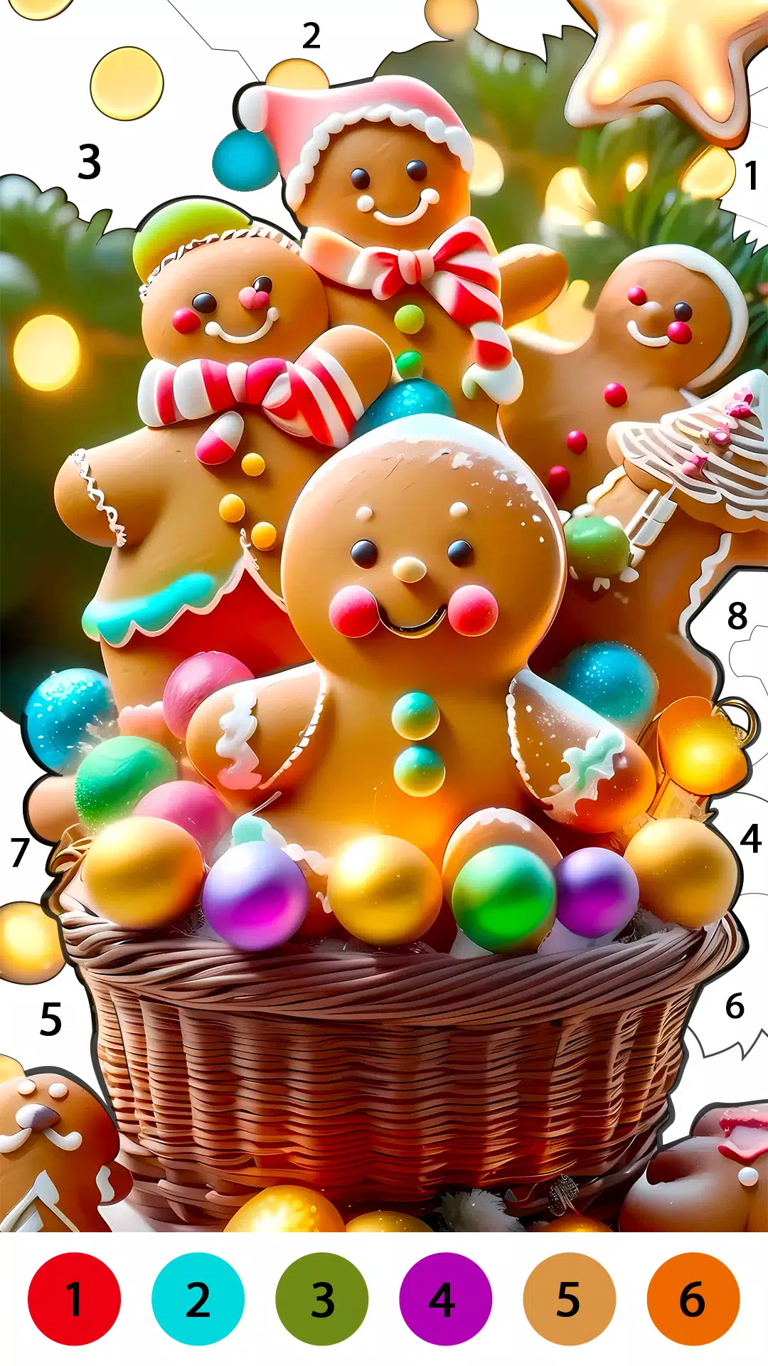 Christmas Cute Coloring Game Ekran Görüntüsü 4