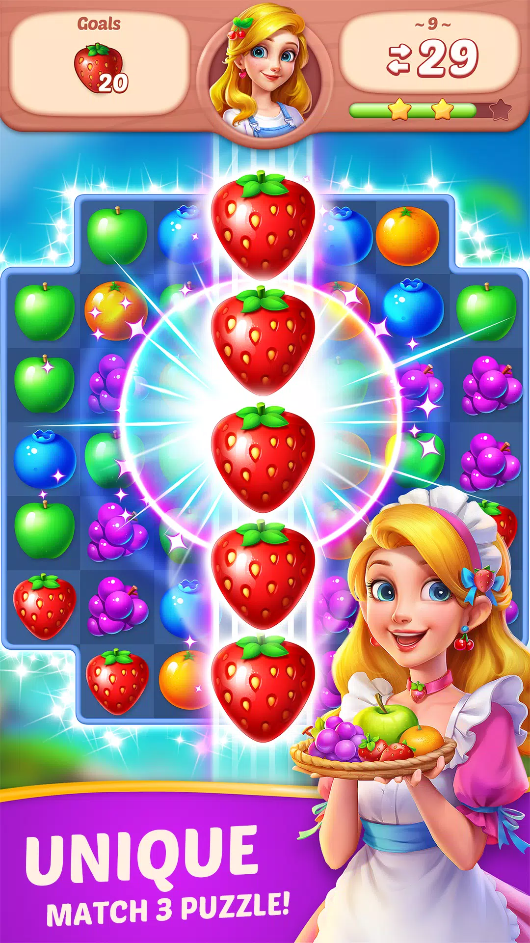 Fruit Diary - Match 3 Games Screenshot 1