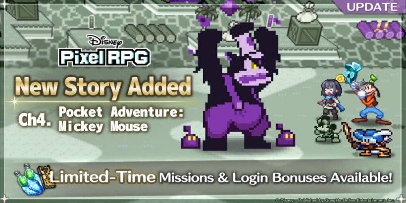 ディズニーピクセルRPGは、新しいポケットアドベンチャー：ミッキーマウスアップデートに遡ります