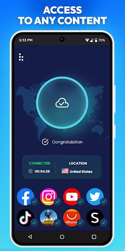 VPN App Private Proxy Download Ảnh chụp màn hình 1