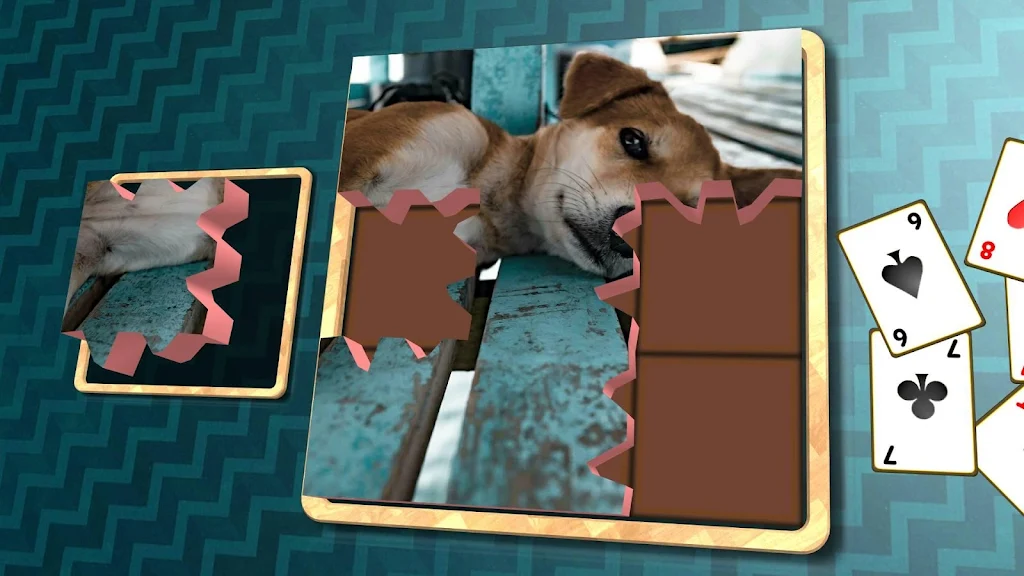 Jigsaw Solitaire - Dogs Screenshot 1