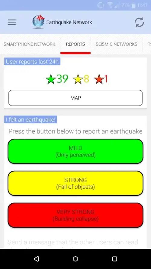 Schermata Earthquake Network PRO 4