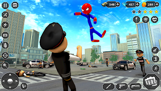 Stick Rope Hero Superhero Game Скриншот 4