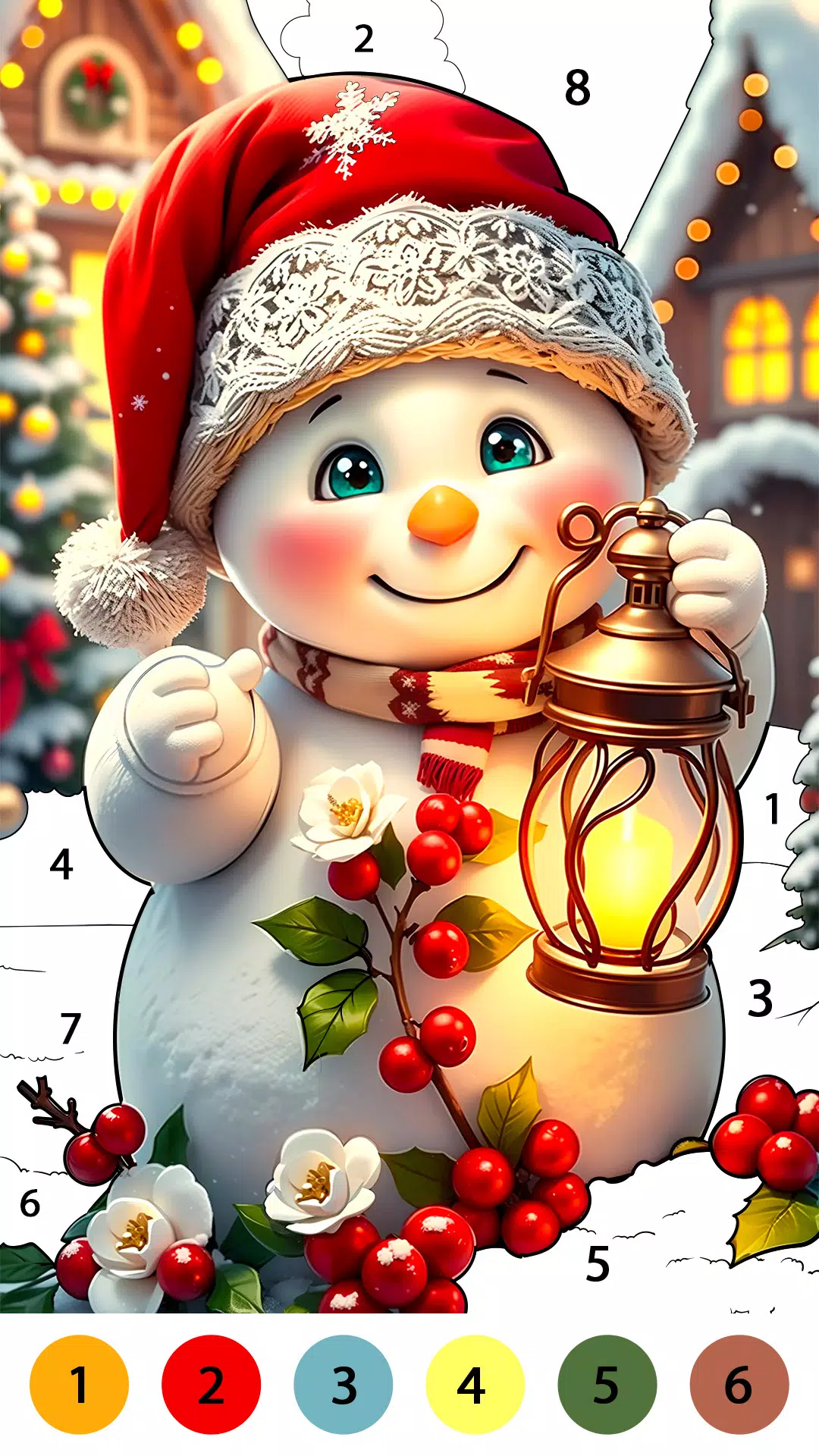 Christmas Cute Coloring Game Ekran Görüntüsü 3