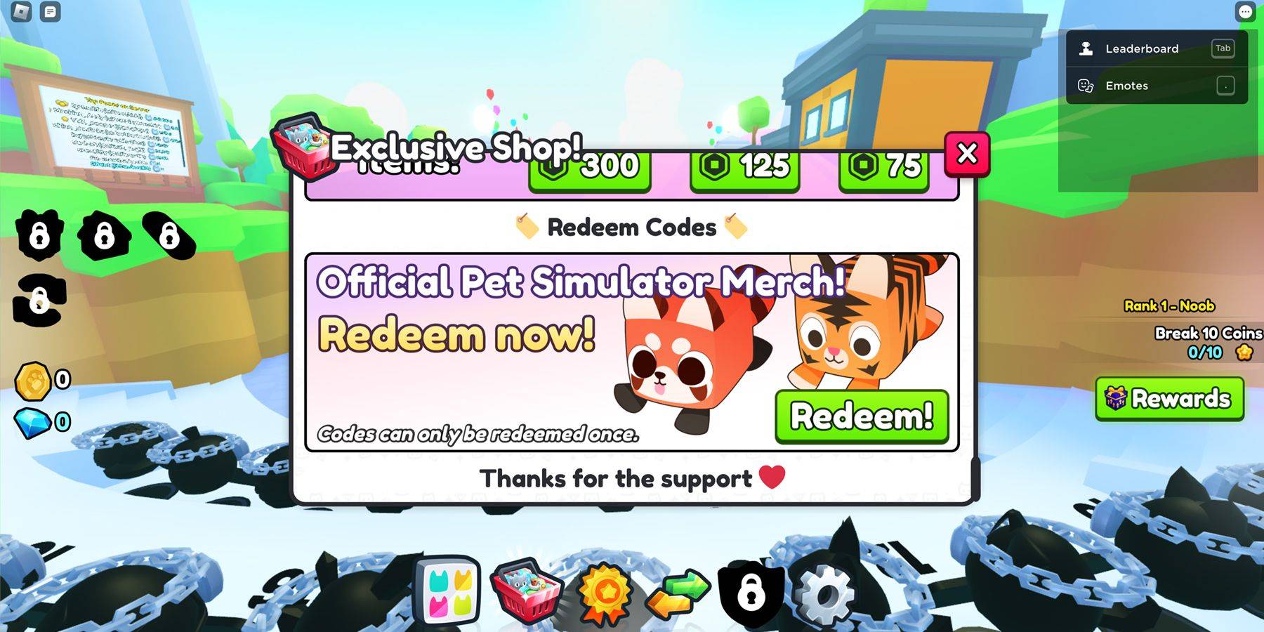 Image: Redemption Screen
