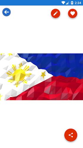 Philippines Flag Wallpaper: Fl ဖန်သားပြင်ဓာတ်ပုံ 4