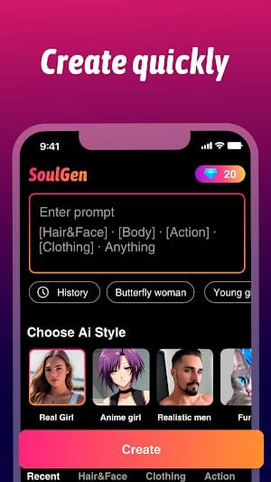 SoulGen AI Ảnh chụp màn hình 4