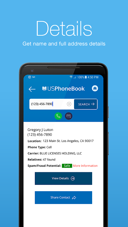 USPhoneBook ภาพหน้าจอ 4