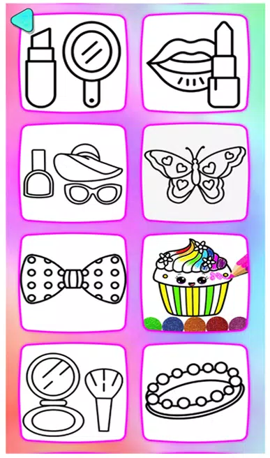 Schermata Beauty Glitter coloring game 2