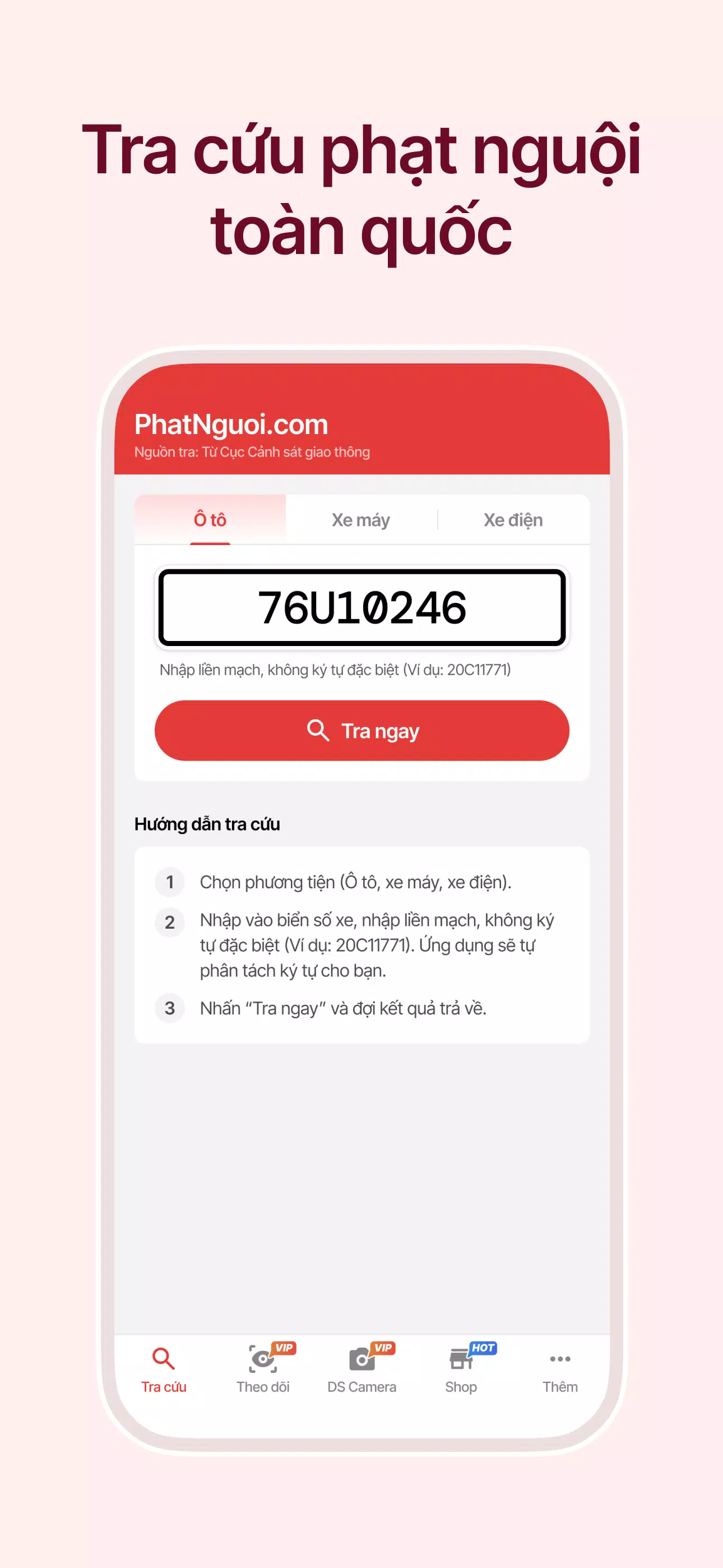 Vietnamese Cold Penalty Lookup Captura de tela 2
