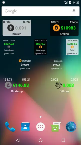 Bitcoin Ticker Widget Captura de pantalla 1