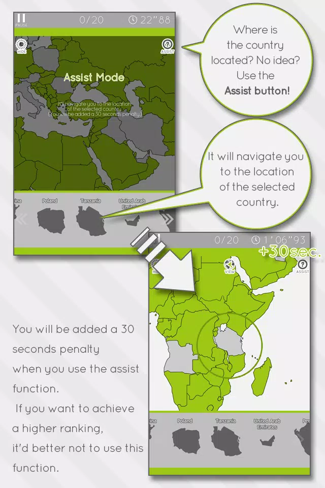 E. Learning World Map Puzzle Ekran Görüntüsü 3