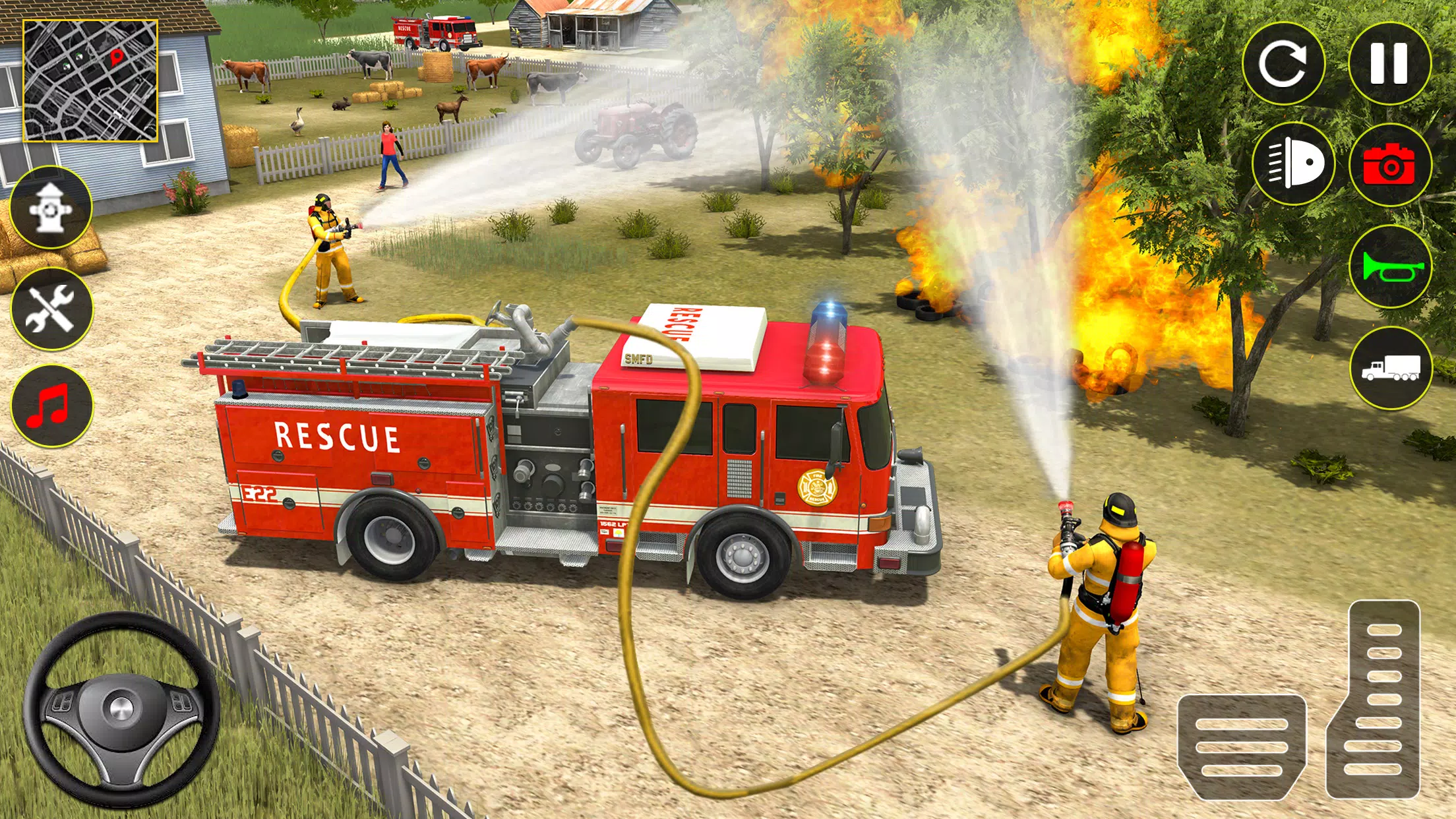 Schermata Fire Truck Rescue Sim Games 3d 2