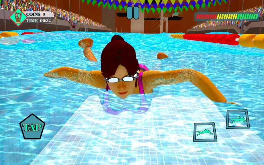 Summer Swimming Flip Pool Race ဖန်သားပြင်ဓာတ်ပုံ 2