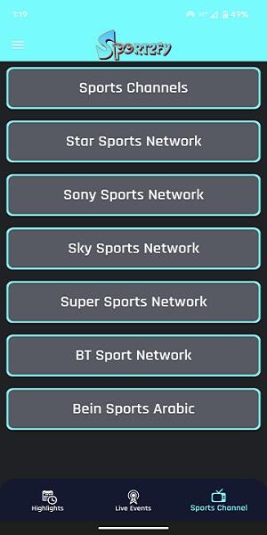 Sportzfy TV Zrzut ekranu 3