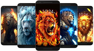 Lion Wallpaper HD Tangkapan skrin 1