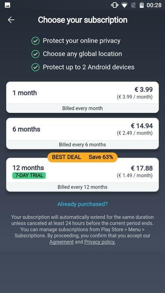 AVG Secure VPN Proxy & Privacy スクリーンショット 1