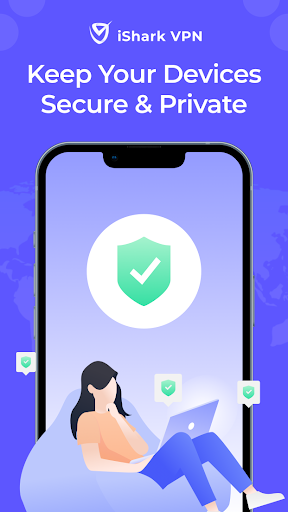 iSharkVPN - Secure & Super Vpn स्क्रीनशॉट 1