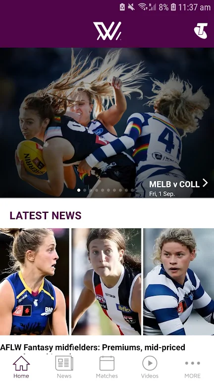 AFLW Official App Screenshot 2