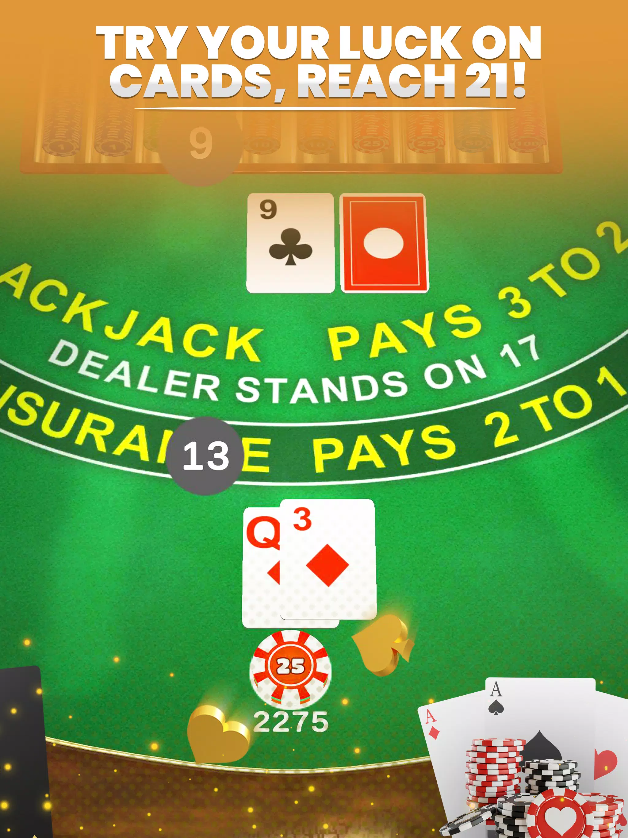 Mega Blackjack - 3D Casino MOD Screenshot 1