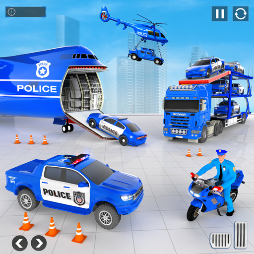 Police Car transporter Game 3D Capture d’écran 1