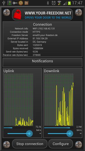 Your Freedom VPN Client Schermafbeelding 3