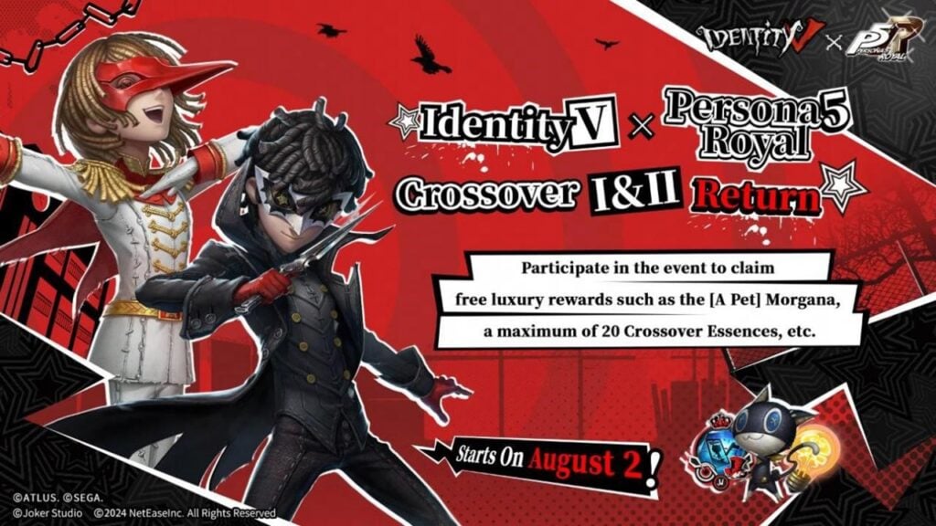 Persona 5 Phantom Thieves retorna em colaboração com Identity V