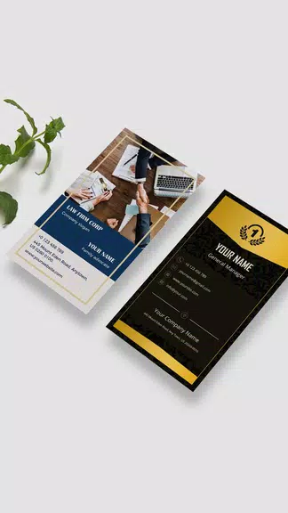 Visiting Card Maker With Photo Capture d’écran 1
