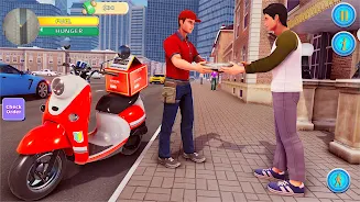 Food Delivery Boy Bike Game 3D Ảnh chụp màn hình 1