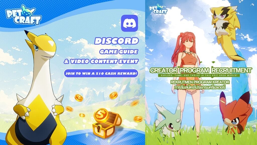 Petocraft Beta Testは、Open-World Adventureで発売されます