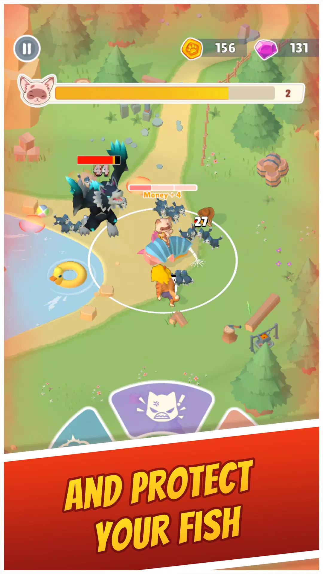 Cat Hero: Idle Tower Defense Captura de tela 1