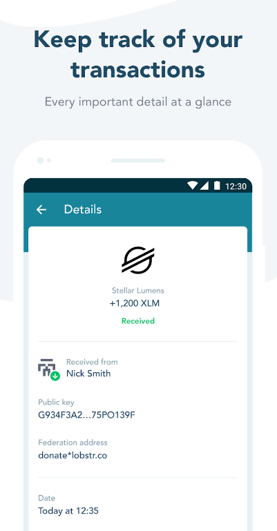 LOBSTR Wallet Screenshot 1