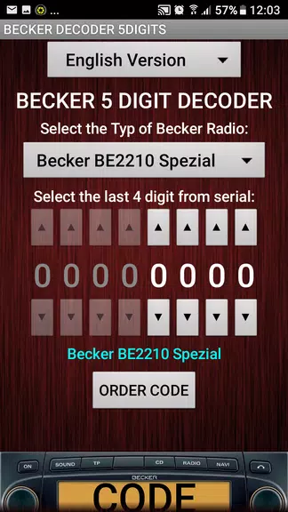 Becker 5Digit Radio Code ภาพหน้าจอ 3