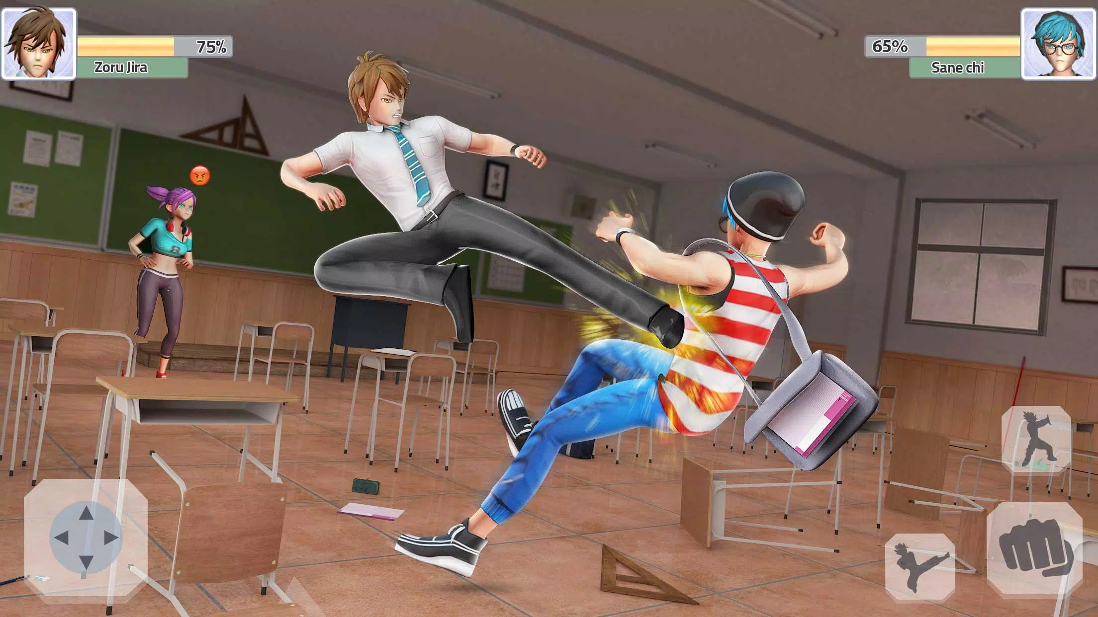 High School Fighting Game Captura de tela 1