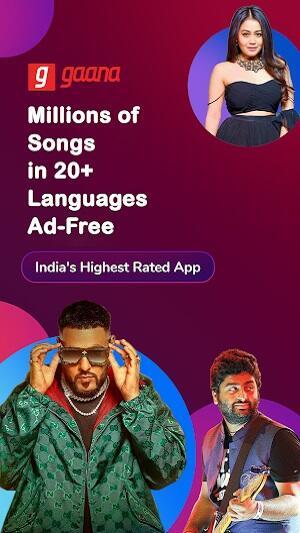 Gaana: MP3 Songs, Music App Captura de tela 1