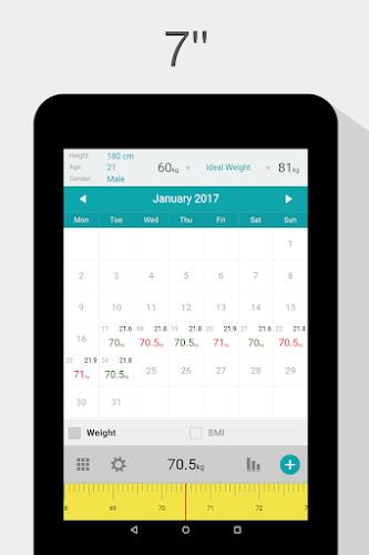 Weight Calendar Screenshot 2