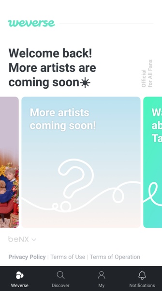 weverse स्क्रीनशॉट 1