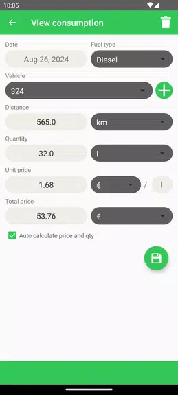 Fuel Consumption スクリーンショット 3