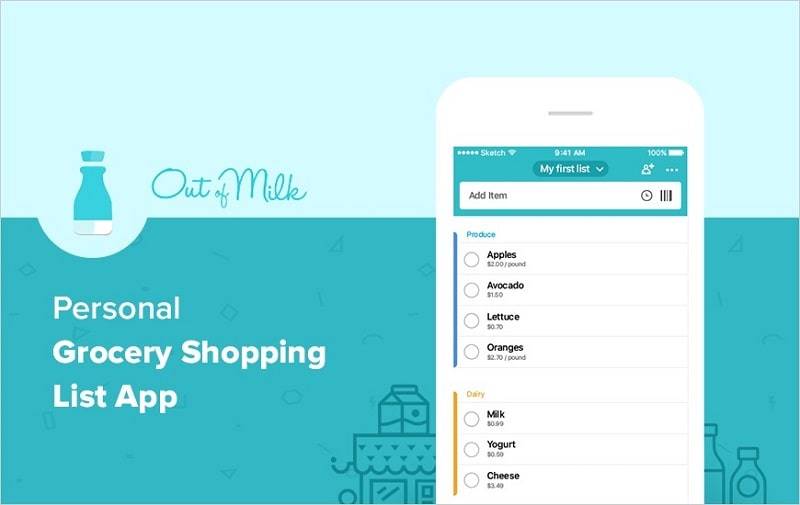 Grocery List App - Out of Milk应用截图第1张