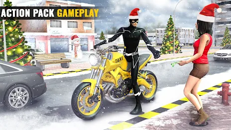 Superhero Bike Taxi: Bike Game スクリーンショット 3