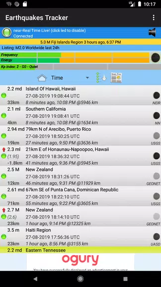 Earthquakes Tracker 스크린샷 1