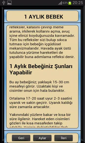 Bebek Gelişimi Ay Ay Detaylı應用截圖第3張