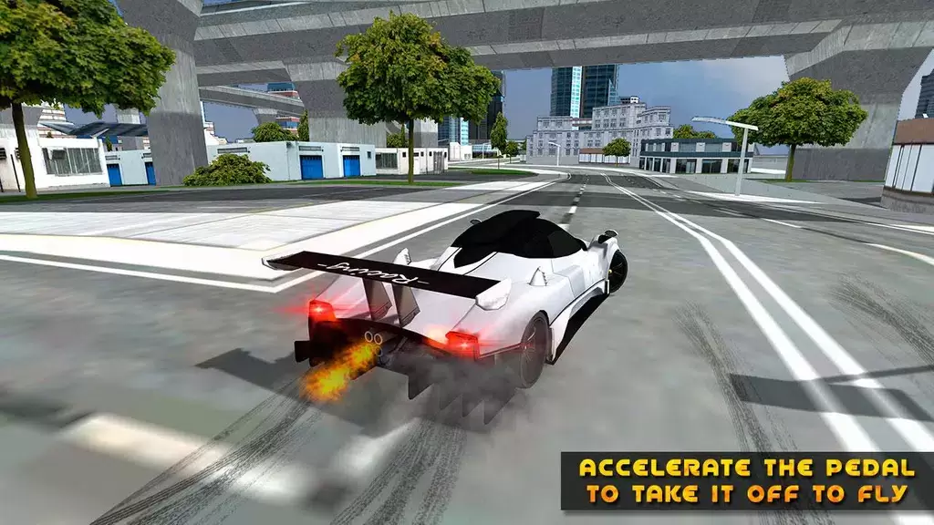 Flying Car Game driving Tangkapan skrin 4