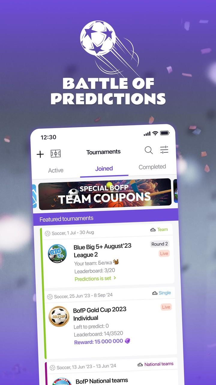 Battle of Predictions - Sports Screenshot 1