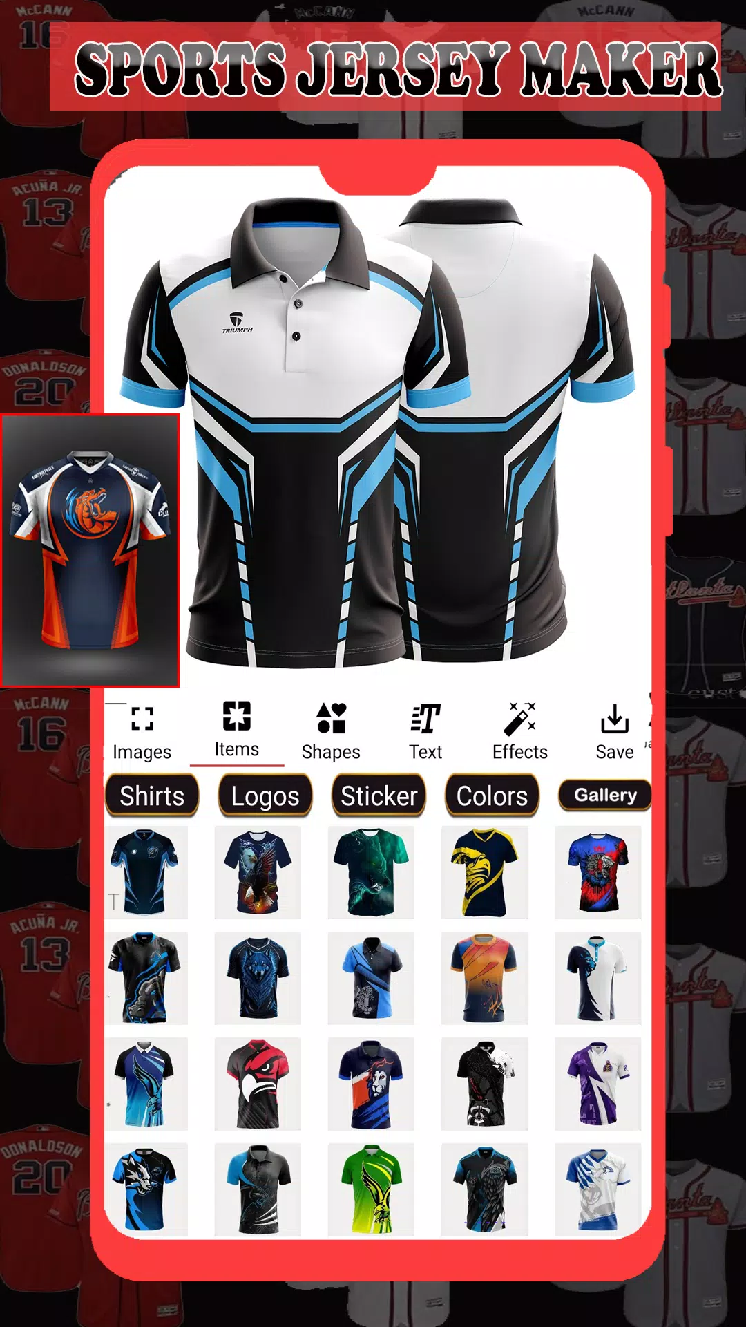 Sports Jersey Maker Capture d’écran 2