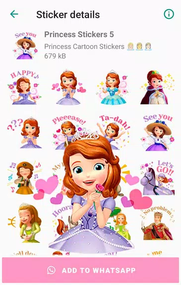 Princess Cartoon WAsticker应用截图第4张