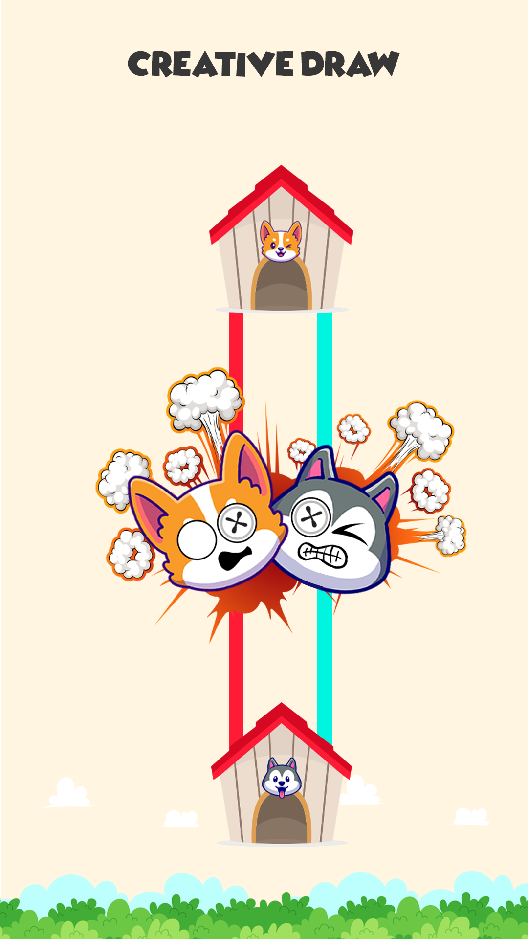 Dog rush: Draw to save games 스크린샷 1