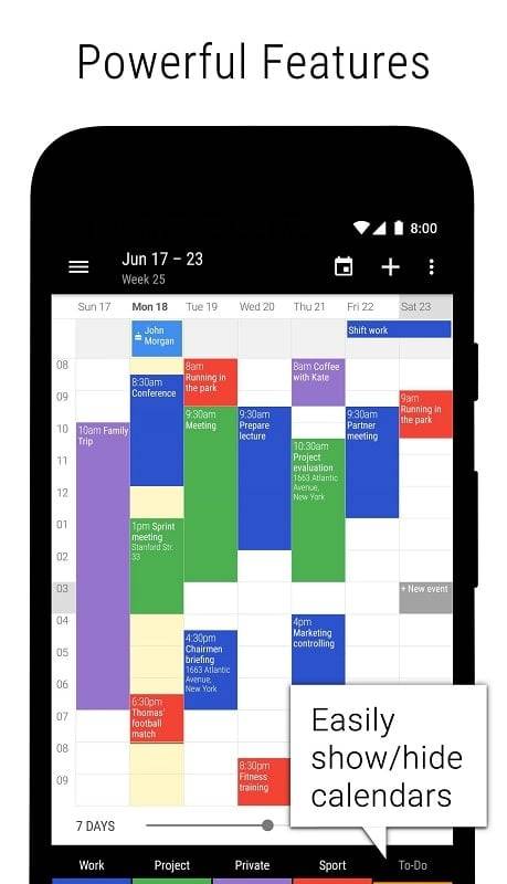 Business Calendar 2 Ảnh chụp màn hình 2